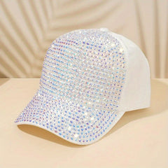Summer Baseball Cap with Diamond Inlay