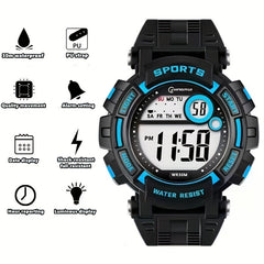 Outdoor Sports Electronic Watch with Function Alarm