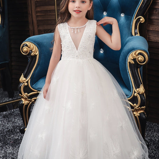 Baby Girls' Sleeveless Princess Dress Birthday Party Dress