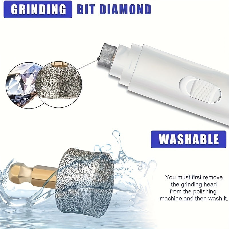 2pcs Dog Nail Grinder Replacement Heads Diamond Rotary Nail Grinder Bits