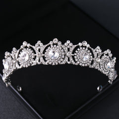 Baroque Crystal Rhinestone Crown Headdress