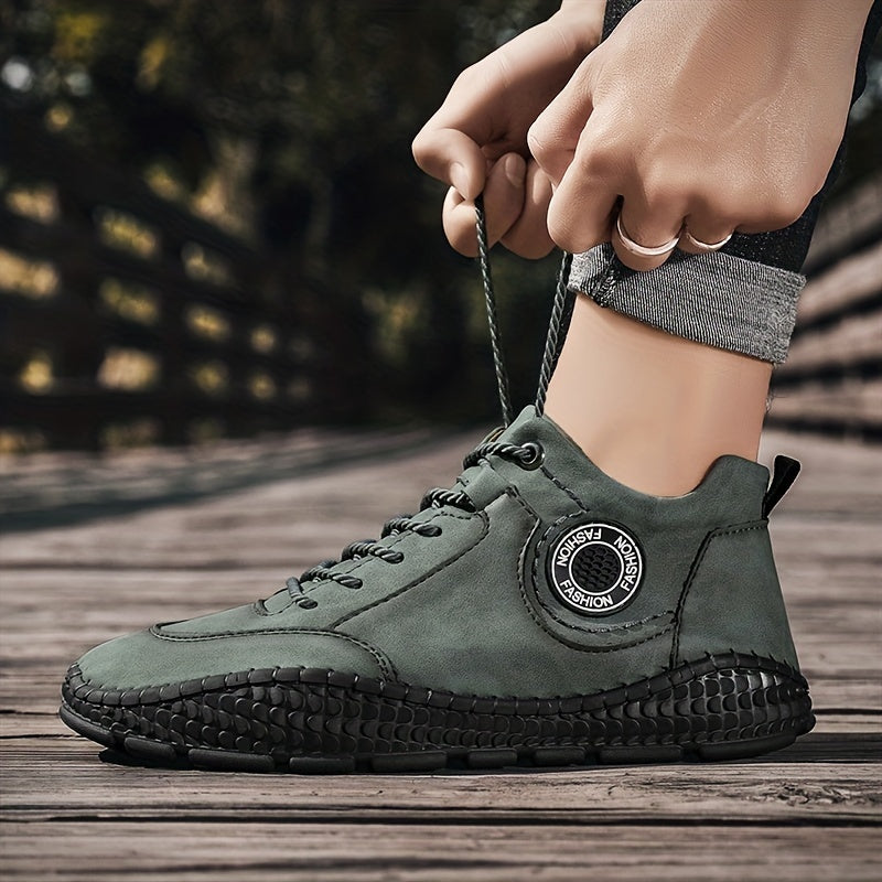 Men's Vintage High Top Lace Up Boots