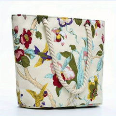 Vintage Pattern Tote Satchel Bag Canvas Travel Handbag