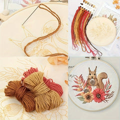 Mesh Embroidery DIY Flower Painting Full Set Needlework Cross Stitch Kit