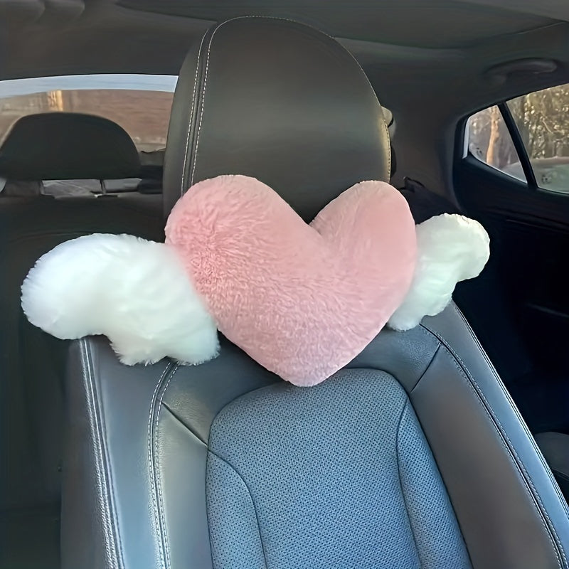 2pcs Cartoon Car Headrest & Back Pillow for Women