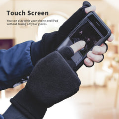Polar Fleece Half Finger Gloves for Outdoor Activities