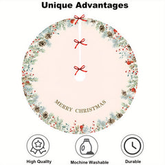 Farmhouse Christmas Tree Skirt Rustic Holiday Decorations