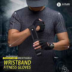 Full Palm Protection Gloves for Weightlifting Fitness Training