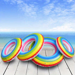 Rainbow Watermelon Inflatable Pool Party Float for Adults & Kids