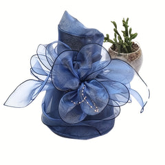 Organza Derby Hat Wide Brim Sun Hat Church Wedding Bridal Bucket Beach Hat