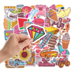50pcs Waterproof Stickers for Water Bottles, Laptop, Hydroflask