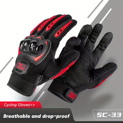 1pair Touch Screen Motorcycle Gloves Non slip Breathable Outdoor Gloves