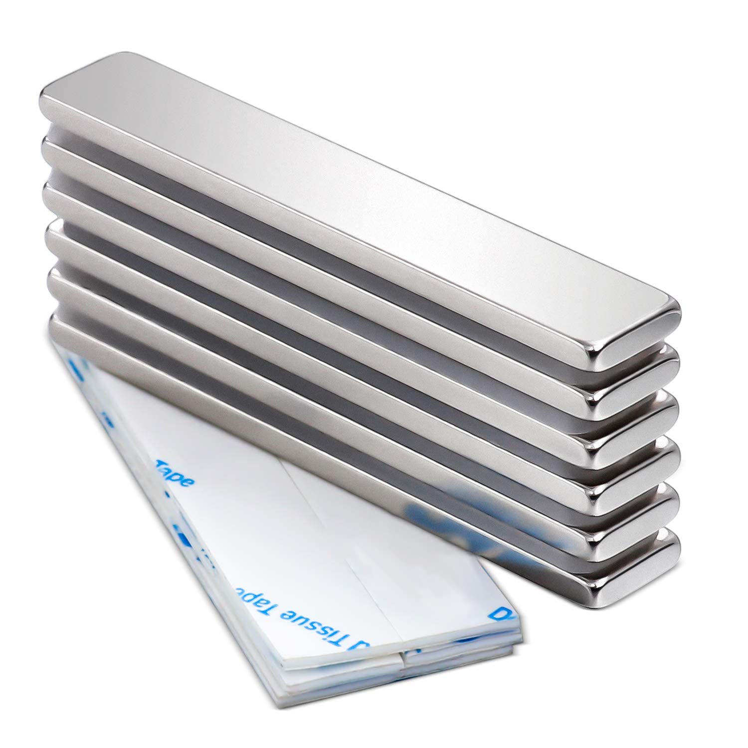 6pcs Neodymium Bar Magnets 60 X 10 X 3 Mm