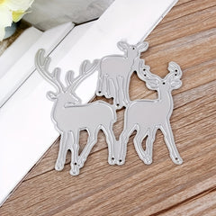 1pc 3 Deers Metal Cutting Dies Stencil for Card Making DIY Scrapbooking