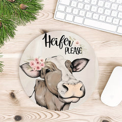 Gaming Mouse Pad for Women 7.8 inch Round Non-Slip Rubber Mouse Mat