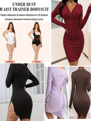 Contrast Mesh Bodysuit Tummy Control Butt Lifting Body Shaper