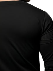 Vehicle Pattern Long Sleeve T shirt Men's Casual Top