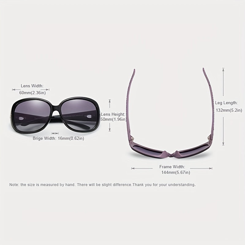 WIMN Polarized Retro Big Frame Sunglasses 7214