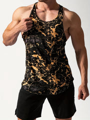 Men's Stretch Tank Top Crew Neck Sleeveless Shirt