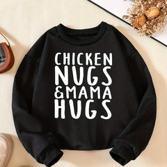 Letter Series Boys Pullover Sweatshirt Long Sleeve Crew Neck Kids Clothing