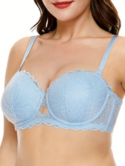 Floral Lace Underwire Push Up Padded Bra