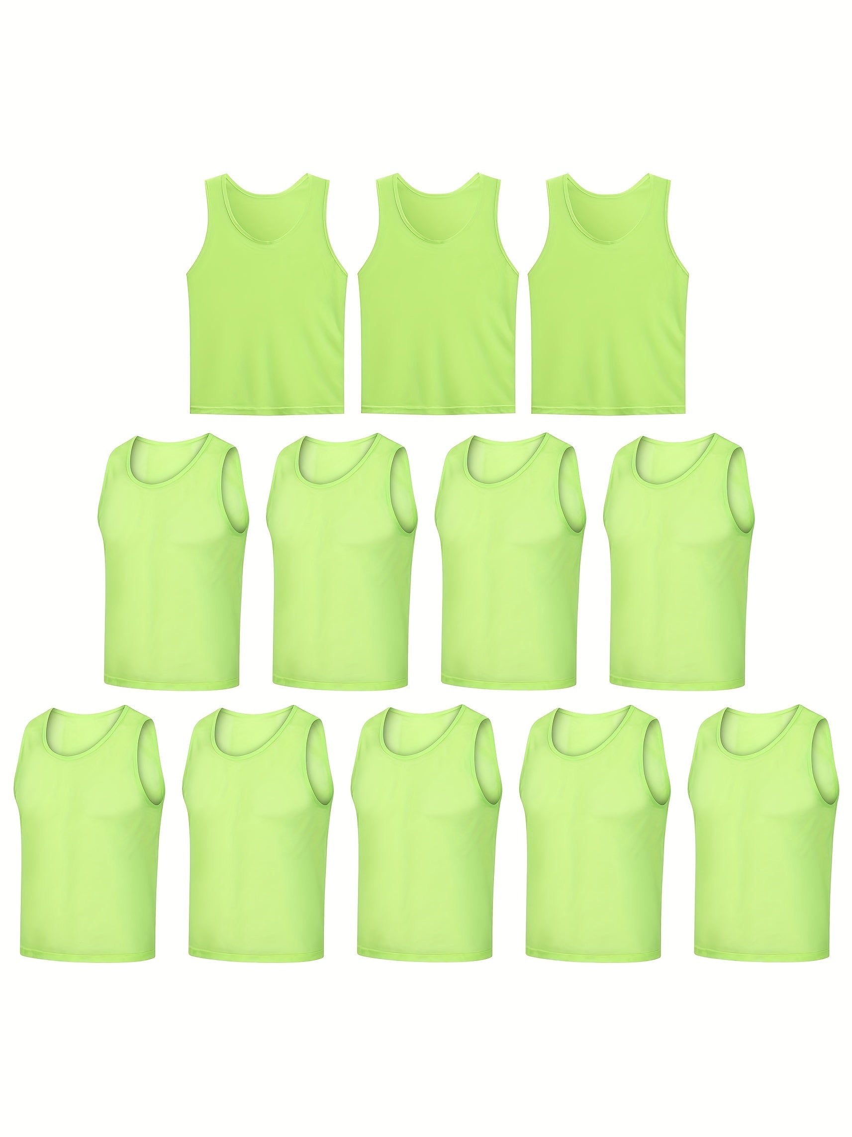 12pcs Men's Sleeveless Round Neck Tank Top for Summer Training