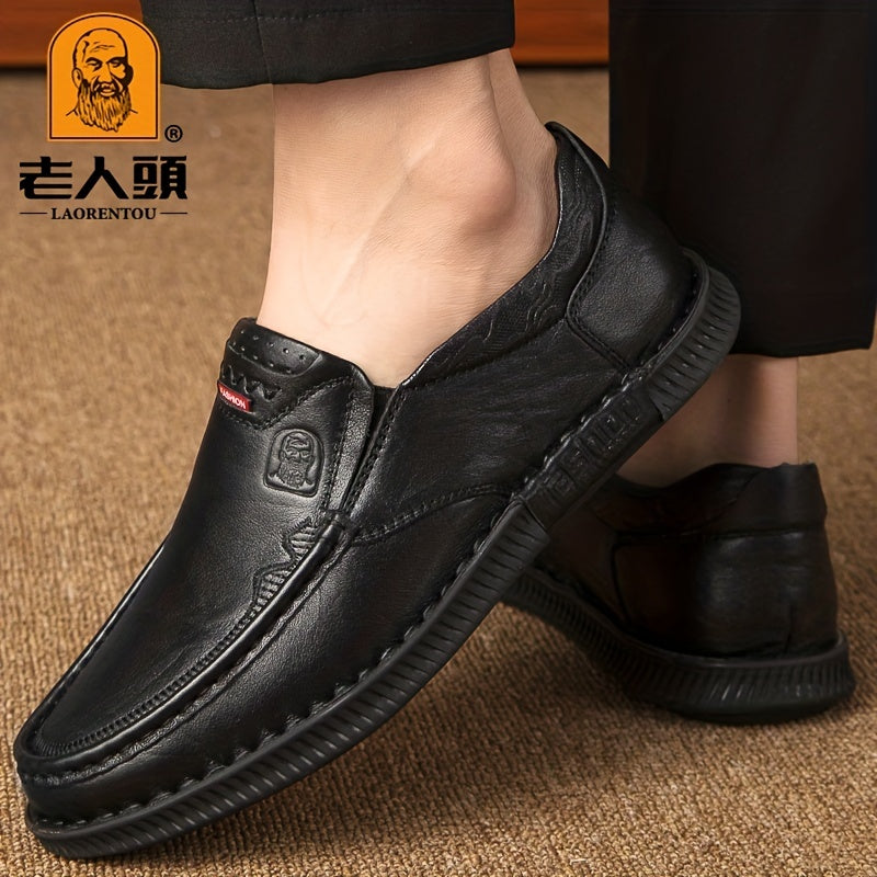 LAORENTOU Men's Leather Loafer Shoes Spring Summer