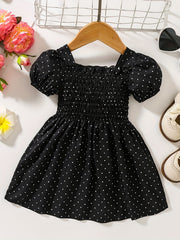 Baby Girls Polka Dots Puffy Dress