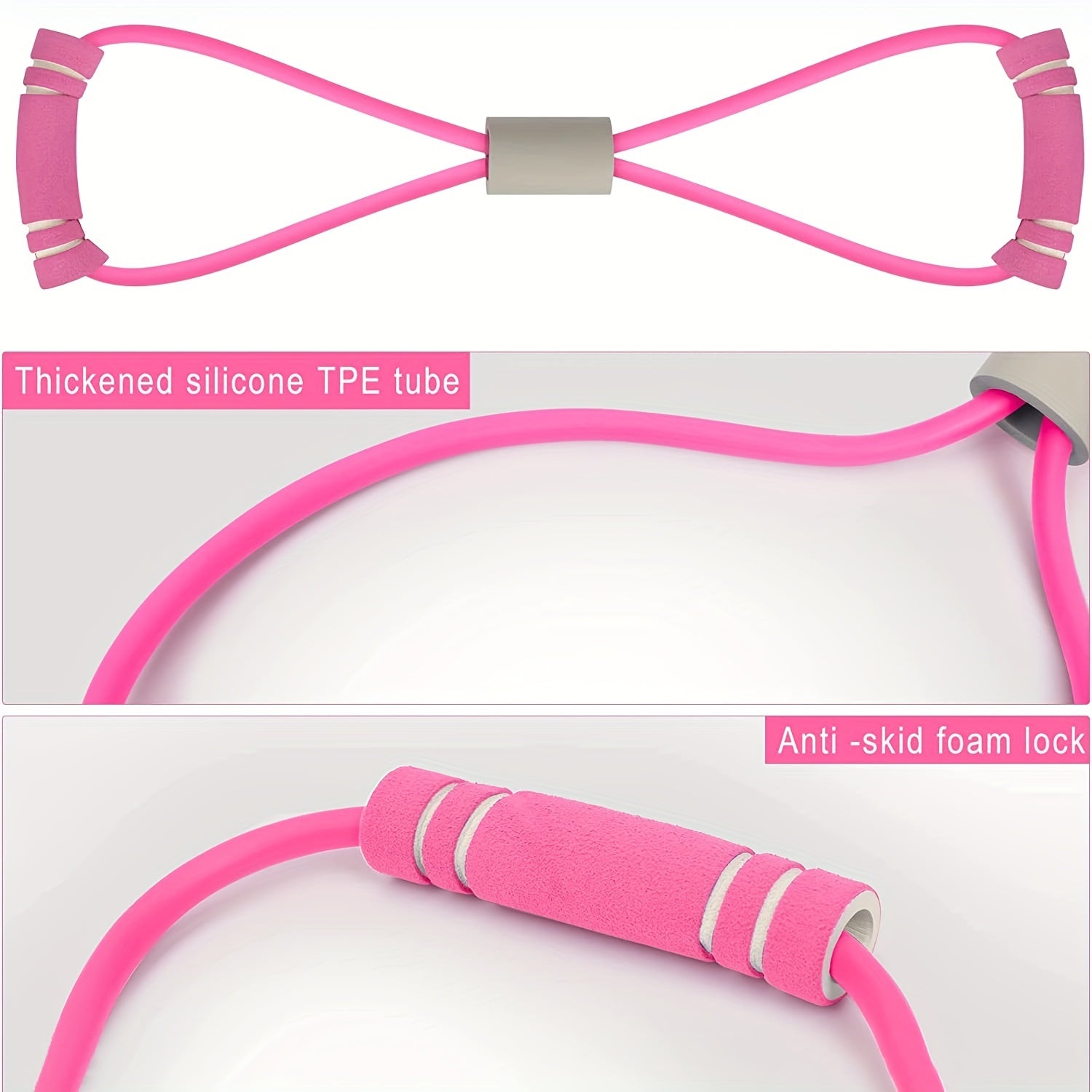 Yoga Figure 8 Resistance Band for Arm Chest Expanding Gym Fitness Elastic Rope