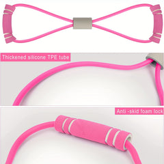 Yoga Figure 8 Resistance Band for Arm Chest Expanding Gym Fitness Elastic Rope