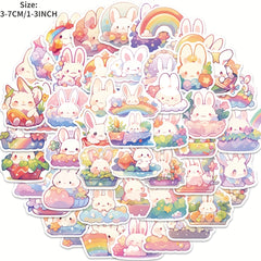 50pcs Bunny Series Waterproof Graffiti Stickers for Motorcycles Laptops DIY