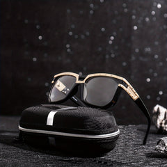 Men's Square Frame Sunglasses Steampunk UV Protection
