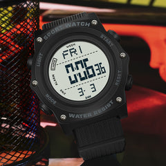 SANDA Sport Digital Watch 5ATM Luminous Display Stopwatch Alarm TPU Strap