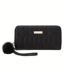 Quilted Wallet Faux Leather Credit Card Organizer Women's Clutch
