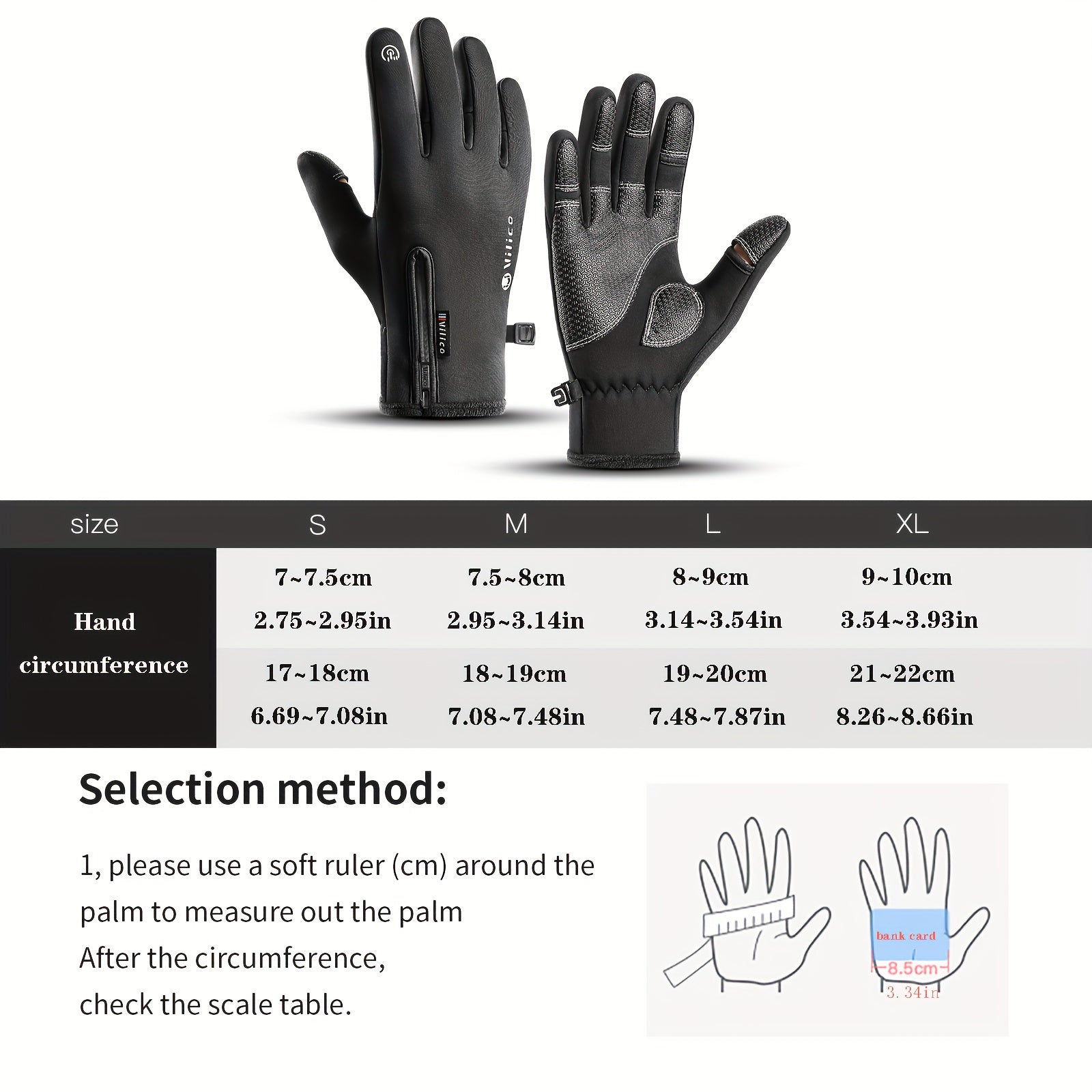 Outdoor Cycling Fishing Gloves Velvet Lined Warm Waterproof Windproof Gloves