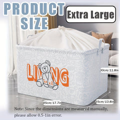 Large Clothes Storage Bin Foldable Organizer Bag with Handle