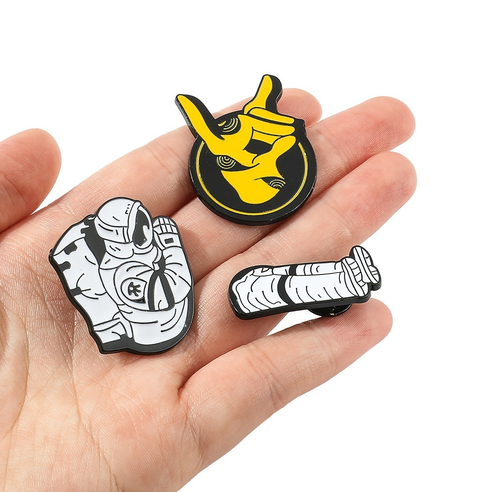Cartoon Astronaut Pin for Boys and Girls - Fun Holiday Gift
