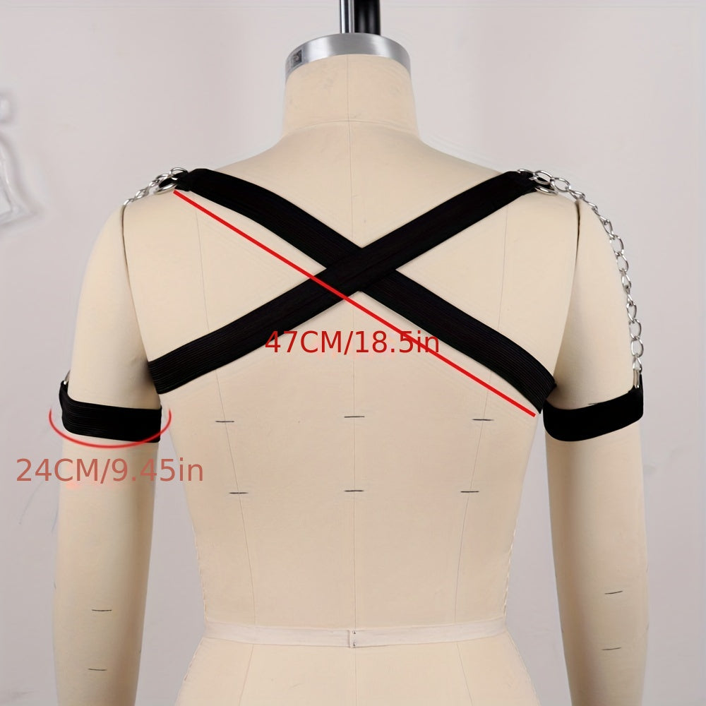 Men's Sexy Leather Chest Harness Elastic Straps