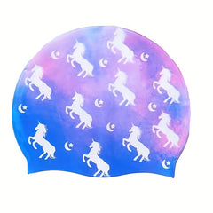 Silicone Mermaid Unicorn Swimming Cap for Long Short Hair