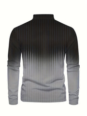 Gradient Stripe Men's Long Sleeve Shirt