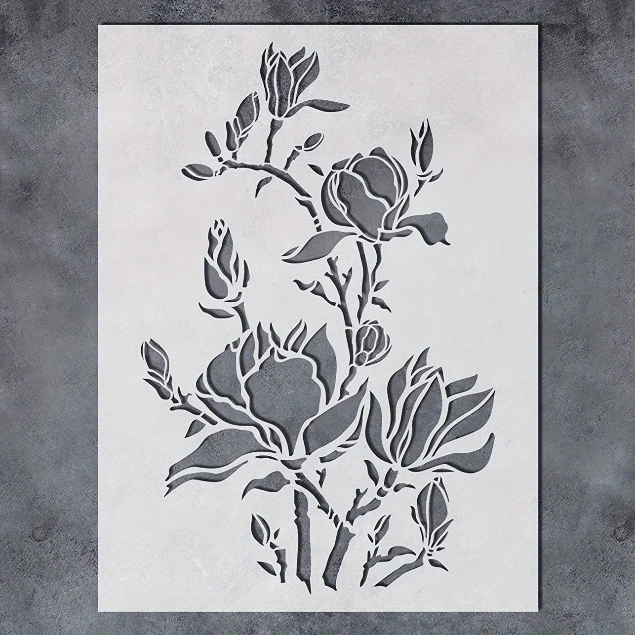 Large Magnolia Flowers Stencils - 30x40 in - Reusable DIY Art and Craft