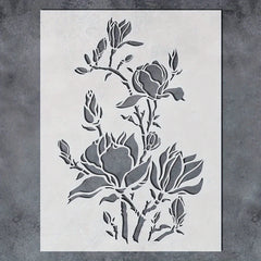 Large Magnolia Flowers Stencils - 30x40 in - Reusable DIY Art and Craft