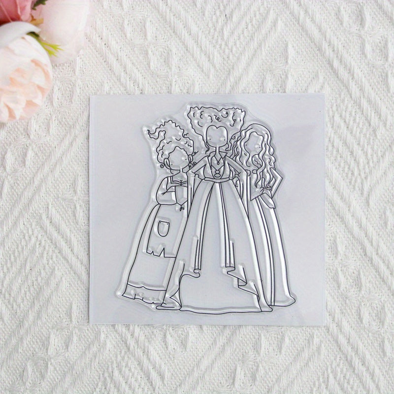 Three Sisters DIY Cartoon Transparent Stamp