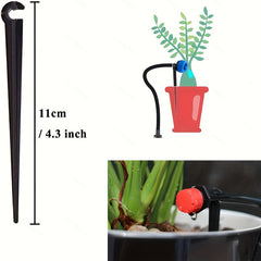 100 Pack Drip Support Stakes 1/4 Tubing Holder Balcony Succulent Sprinkler