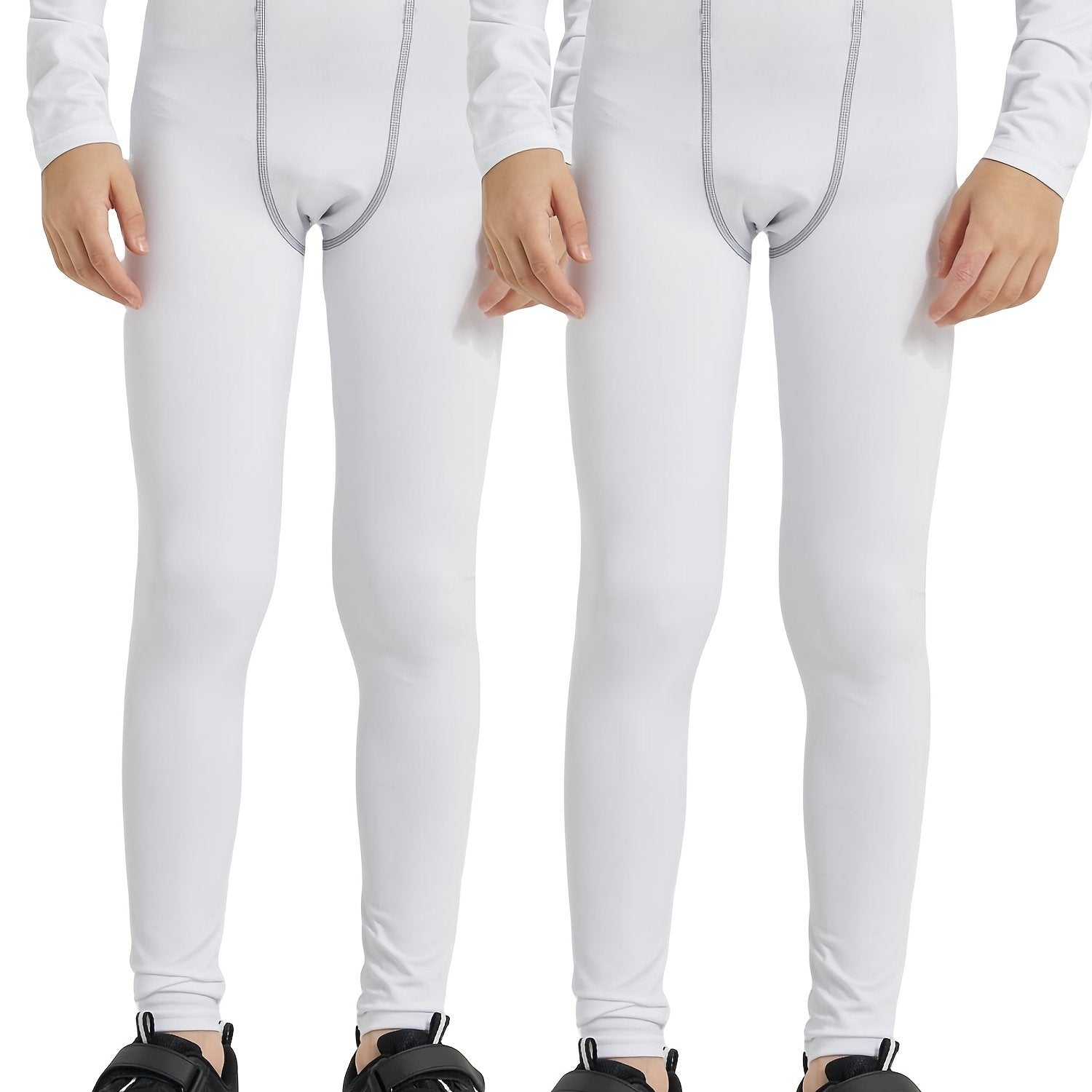 2 Pack Boys Sports Leggings Athletic Base Layer Running Basketball