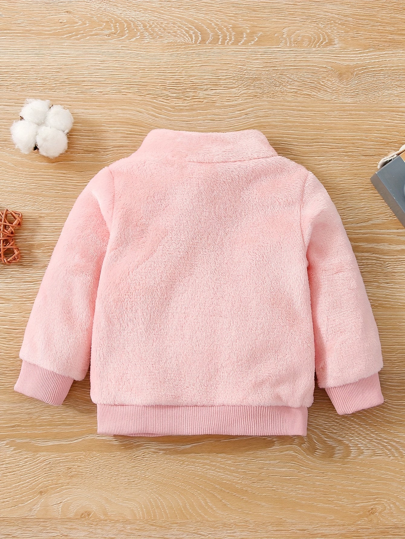 Pink Sports Sweatshirt Fleece Long Sleeve Pullover Blouse for Baby Girls