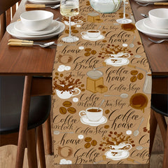 Coffee House Coffee Beans Table Runner 13x72 Inch