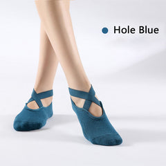 Non Slip Yoga Socks Women's Criss Cross Grip Socks for Barre Pilates Ballet