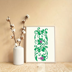 10pcs Leaf & Flower Painting Stencils Reusable Floral Stencil With Metal Ring