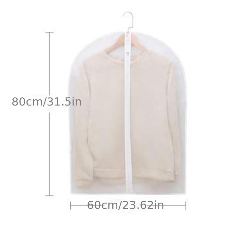 5 Pcs Dustproof Garment Hanging Bag Lightweight Clothes Storage Bag For Closet